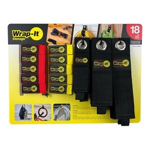 Wrap-It Storage Straps 18-Piece Set, Assorted Heavy-Duty & Quick-Straps Sizes